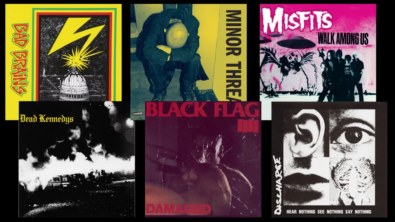 capa de 6 álbuns de hardcore punk