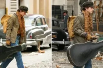 Foto: Timothée Chalamet como Bob Dylan