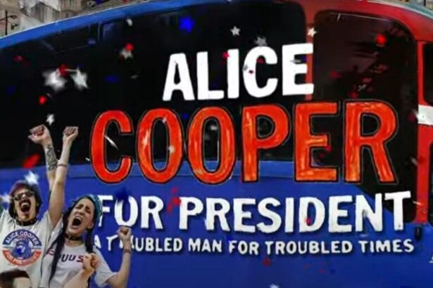 Foto da campanha de Alice Cooper para presidente