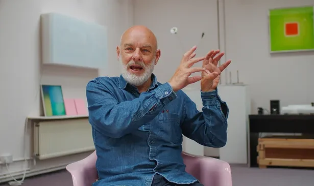 Foto: Brian Eno. Crédito: Gary Hustwit.