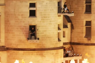 Foto: Gojira ao vivo na abertura dos Jogos Olímpicos da França. Crédito: Zhang Yuwei-Pool.