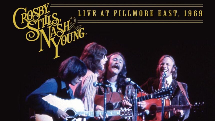 Capa do álbum Crosby, Stills, Nash & Young Live at Fillmore East 1969.
