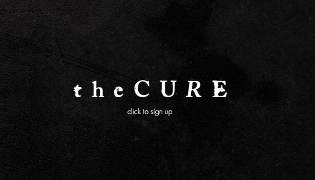Logo novo do The Cure no site da banda.