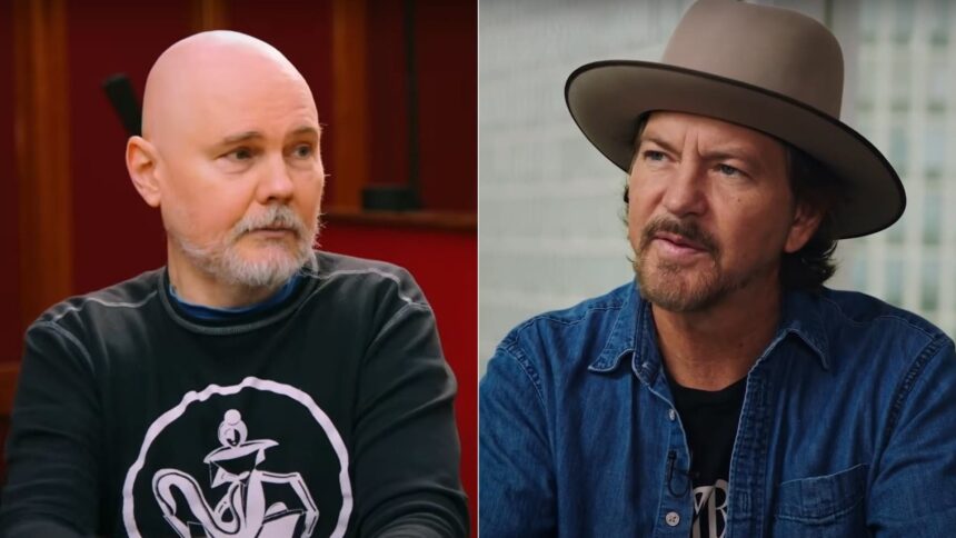 Billy Corgan x Eddie Vedder. Crédito Alternative Nation
