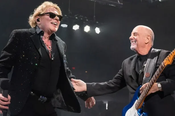Foto: Axl Rose e Billy Joel. Crédito Myrna M. Suarez.