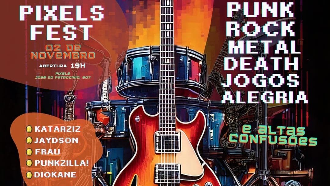 Pixels Fest reúne cinco bandas de vertentes distintas da cena rockeira de Porto Alegre neste sábado (2)