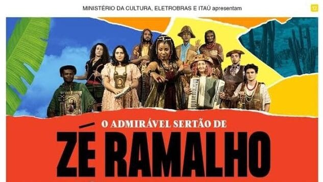 Cartaz do espetáculo O admirável sertão de Zé Ramalho.