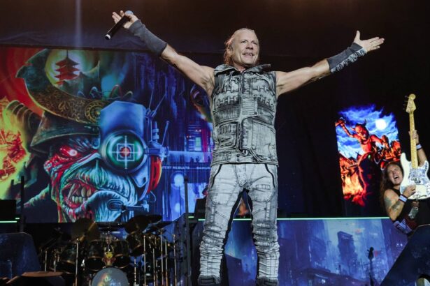 Iron Maiden em 2023 no Power Trip. Crédito: Kevin Mazur/Getty Images for Power Trip