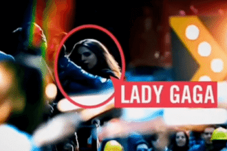 Lady Gaga no clipe Stiff Upper Lip do AC/DC.