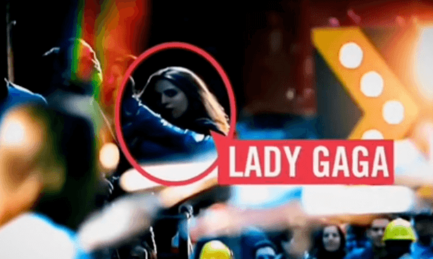 Lady Gaga no clipe Stiff Upper Lip do AC/DC.