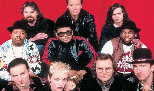 Artistas de A Very Special Christmas. Crédito: Ken Regan/Special Olympics.