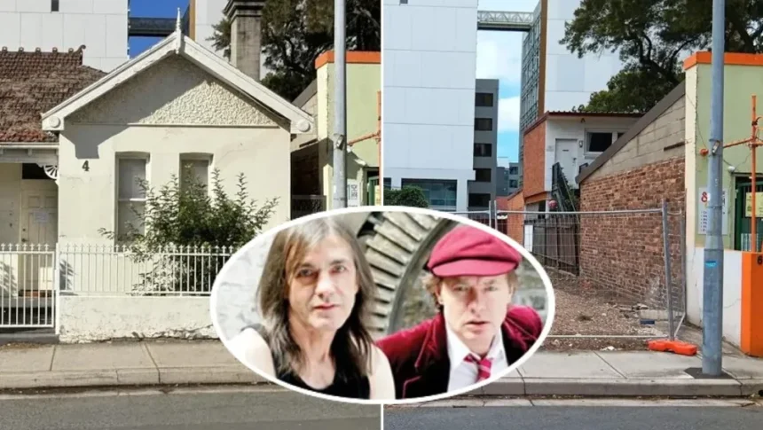Casa de infância do irmãos Young do AC/DC. Crédito: Facebook.