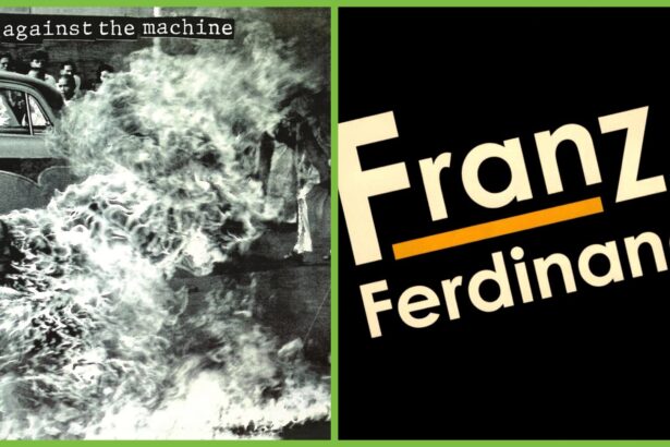 Capas dos álbuns autointitulados de Rage Against The Machine e Franz Ferdinand e