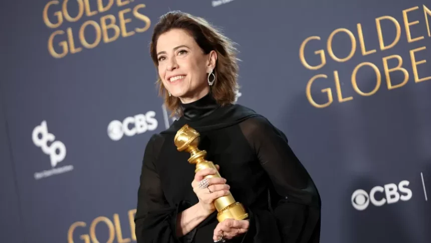 Fernanda Torres Globo de Ouro. Imagem: Rich Polk/GG2025/Penske Media via Getty Images.