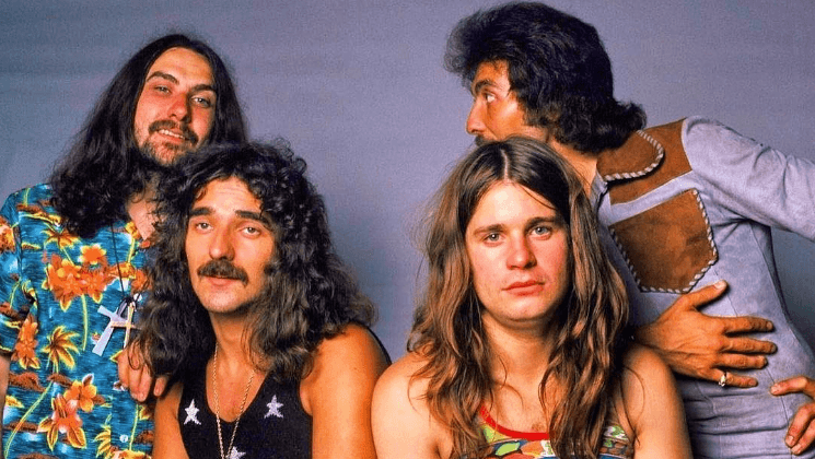 Foto: Black Sabbath em 1975. Crédito: Sam Emerson.