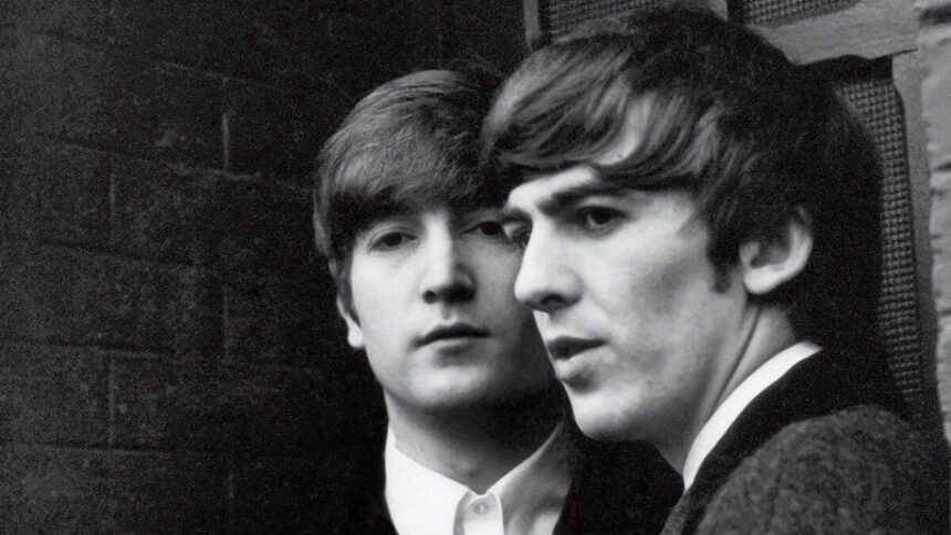 Foto: John Lennon e George Harrison. Crédito: Paul McCartney.