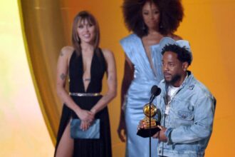 Kendrick Lamar Grammy 2025. Crédito: Amy Sussman//Getty Images