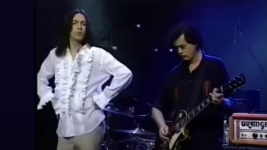 Foto: The Black Crowes e Jimmy Page. Crédito: Youtube.