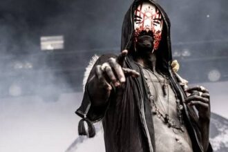 Foto: Sleep Token ao vivo em Leeds. Crédito: Ritzau Scanpix/AFP via Getty Images.