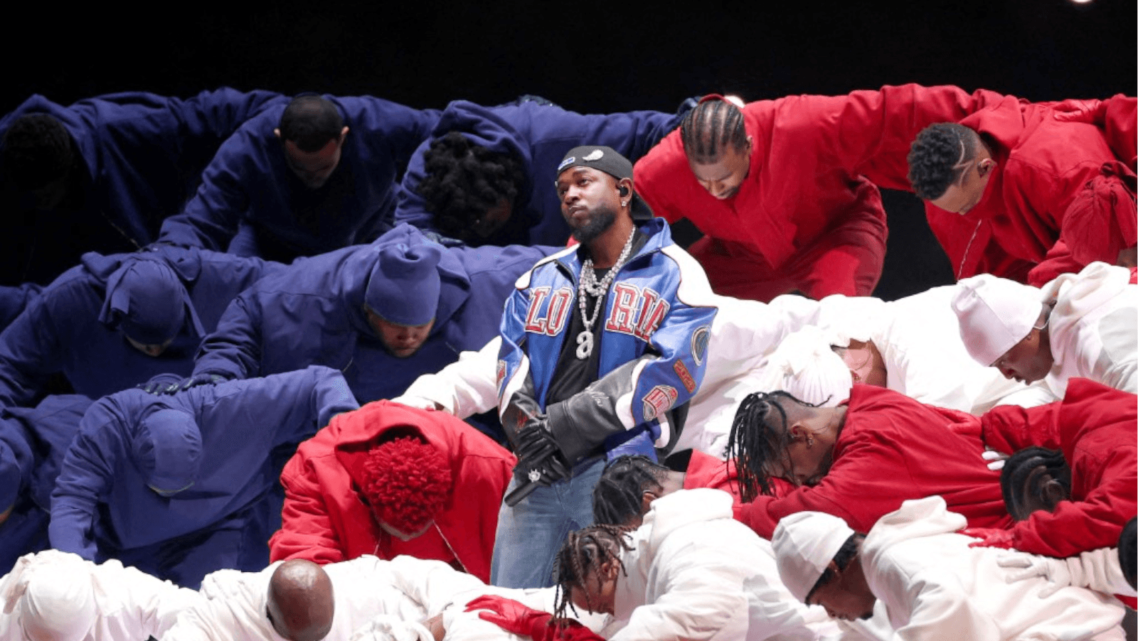 Kendrick Lamar no Super Bowl LIX - Foto: Gregory Shamus/GETTY IMAGES NORTH AMERICA/Getty Images via AFP.