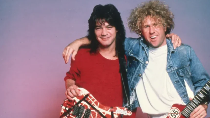 Eddie Van Halen e Sammy Hagar. Crédito: Ross Marino/Getty Images.