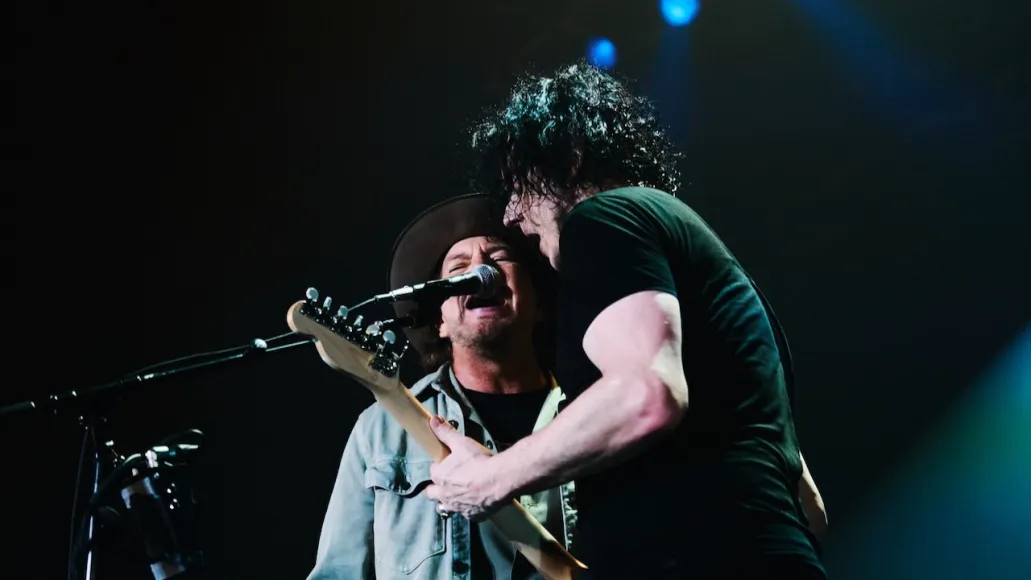 Foto: Eddie Vedder e Jack White. Crédito: David James Swanson,