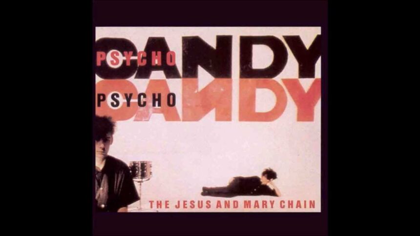 Capa do álbum Psychocandy do The Jesus and Mary Chain.