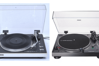 Foto: Gradiente DD100q e Audio-technica LP 120.