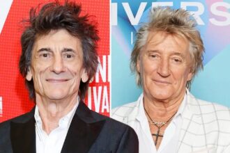 Ron Wood e Rod Stewart. Crédito: Getty Images.