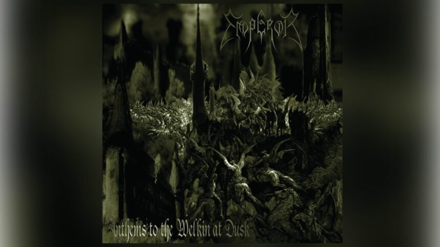 Capa do Anthems To The Welkin At Dusk, do Emperor.