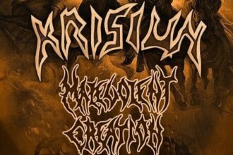 Cartaz tour Brasil Krisium e Malavolent Creation.