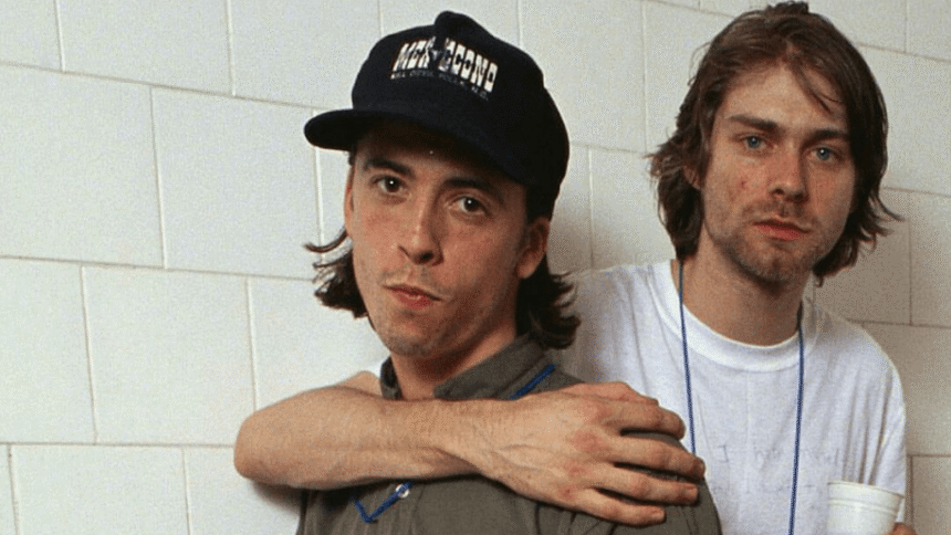 Kurt Cobain/Dave Grohl - Nirvana. Crédito: Reprodução.