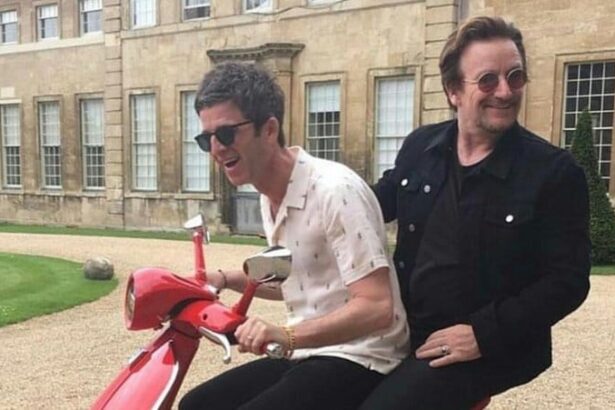 Bono / Noel Gallagher. Foto: Reprodução X/Twitter.