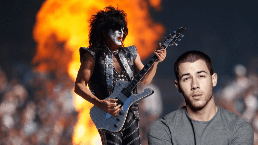 Paul Stanley. Foto: Daniel Pockett / Getty Images. Nick Jonas. Foto: Reprodução/SNL.
