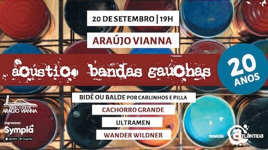 Banner Acústico Bandas Gaúcha 20 anos.