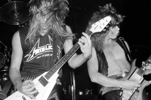 James Hetfield & Dave Mustaine / Metallica. Foto: Brian Lew.