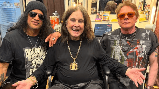 Ozzy Osbourne, Slash & Axl Rose. Foto: Instagram Ozzy Osbourne.