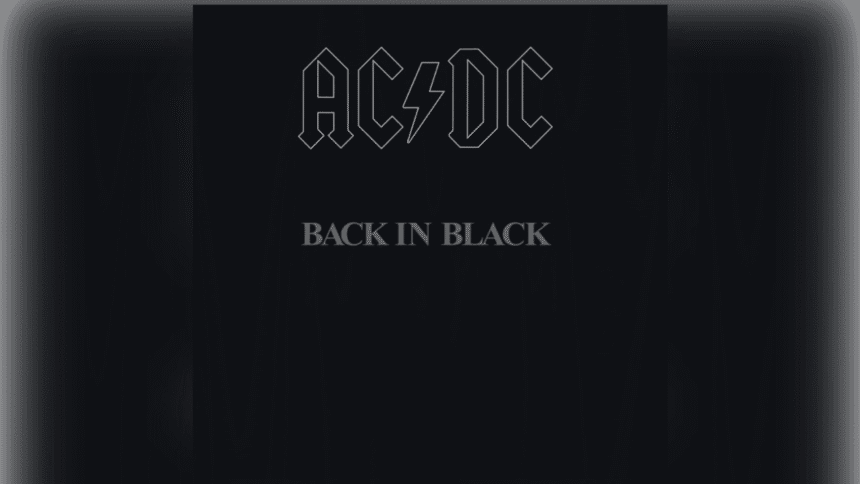 Capa do álbum Back In Black do AC/DC.