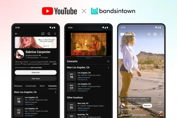 Youtube e Bandsintown.