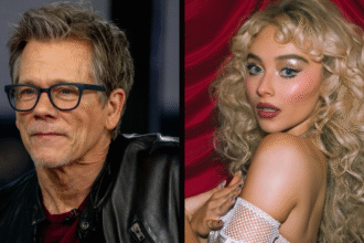 Kevin Bacon/Sabrina Carpenter. Foto: Reprodução.