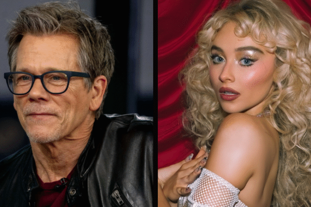 Kevin Bacon/Sabrina Carpenter. Foto: Reprodução.
