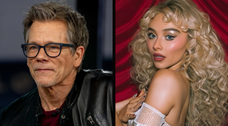 Kevin Bacon/Sabrina Carpenter. Foto: Reprodução.