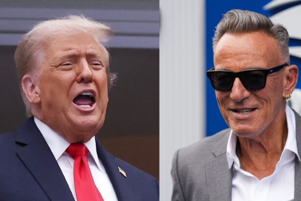 Donald Trump e Bruce Springsteen. Crédito: Matthew Stockman e John Nacion.