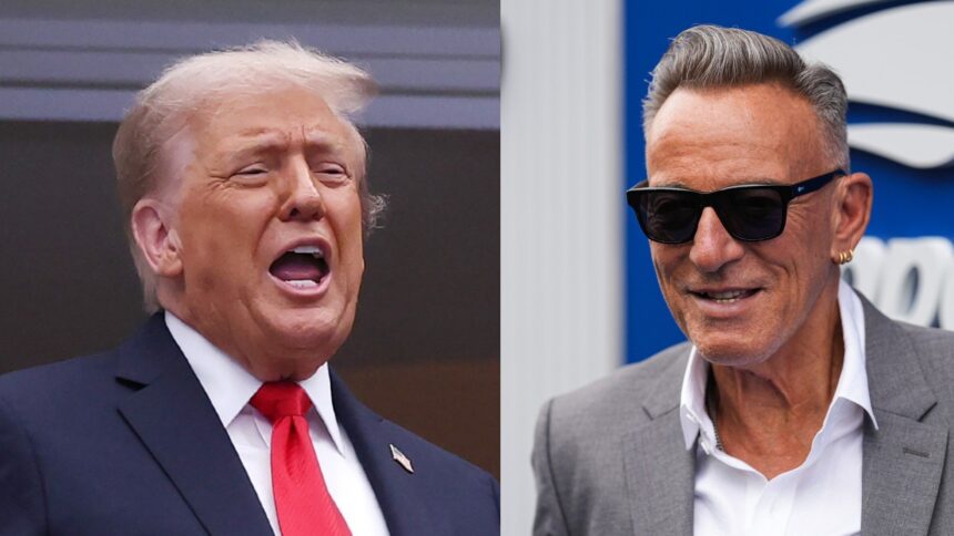Donald Trump e Bruce Springsteen. Crédito: Matthew Stockman e John Nacion.