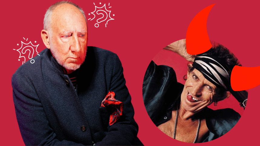 Pete Townshend/Keith Richards. Foto: Montagem/Reprodução.