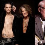 Aerosmith e Steve Martin. Crédito: Crédito: Ross Halfin e Gary Miller/FilmMagic.