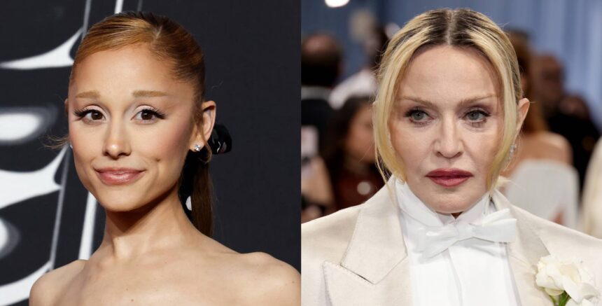 Ariana Grande e Madonna. Crédito: Taylor Hill/WireImage e John Shearer/WireImage.