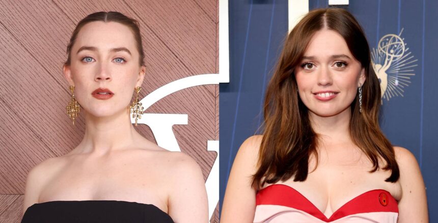 Saoirse Ronan e Aimee Lou Wood. Crédito: Marc Piasecki/Amy Sussman/Getty Images.