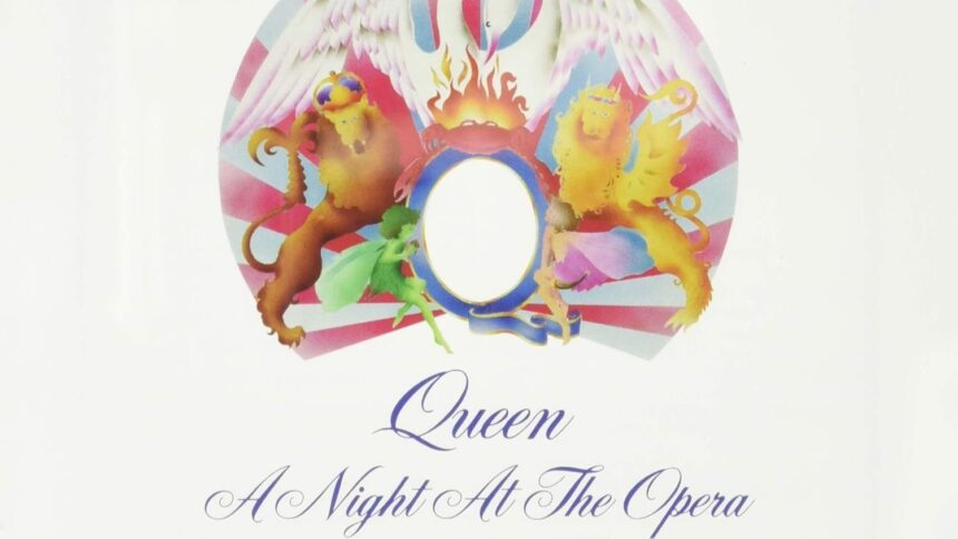 Capa do álbum "A Night at the Opera" do Queen