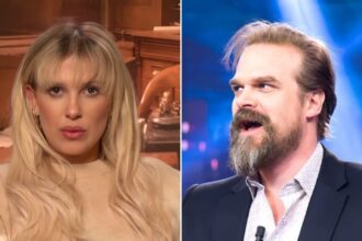 Millie Bobby Brown / David Harbour. Foto: Reprodução.